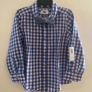 New Old Navy Toddler Boy Shirt with bow size 5